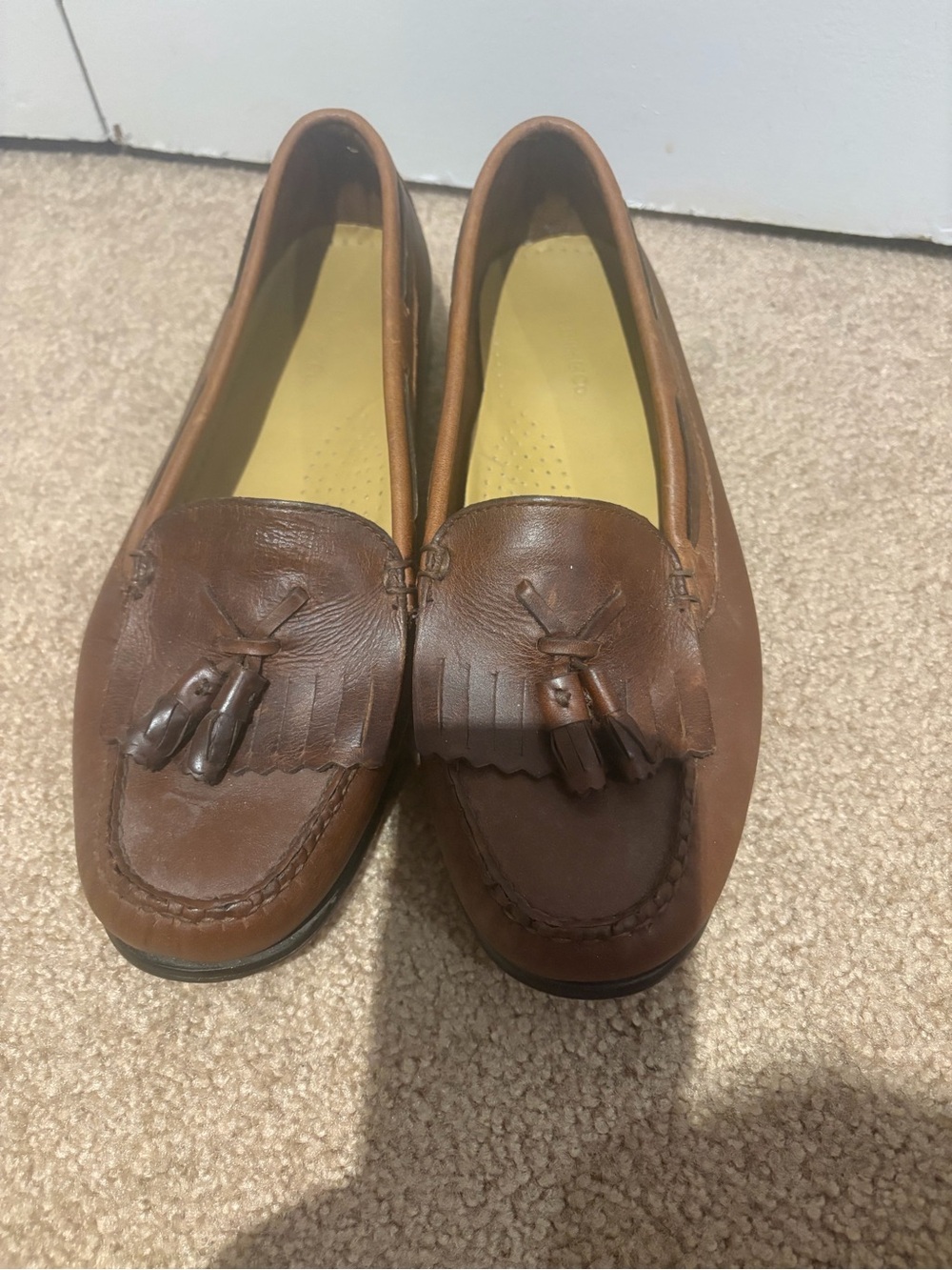 Women’s Brown Leather Tassel Loafers